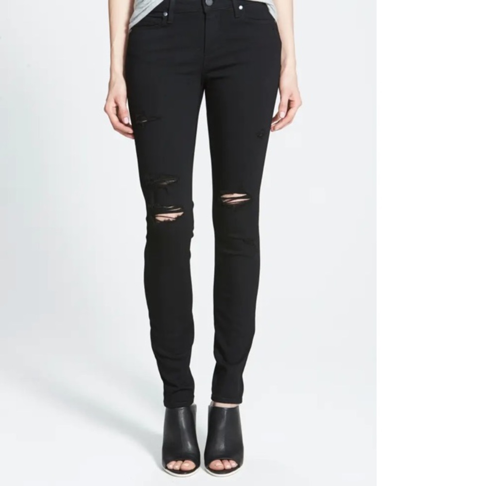 Paige Verdugo Black Ripped Jeans